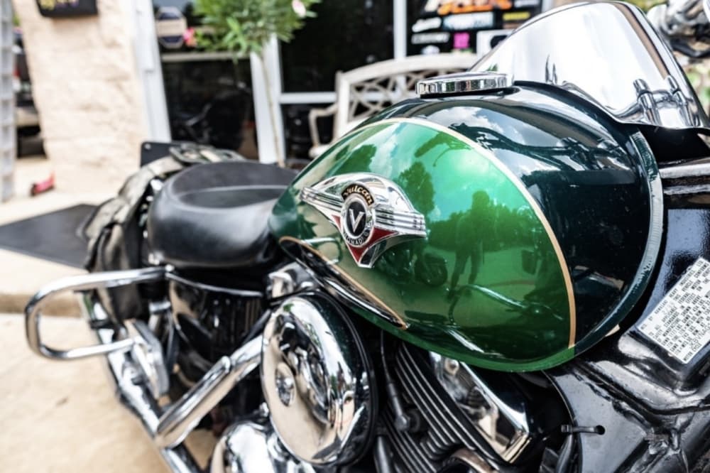 up close of a motorcycle