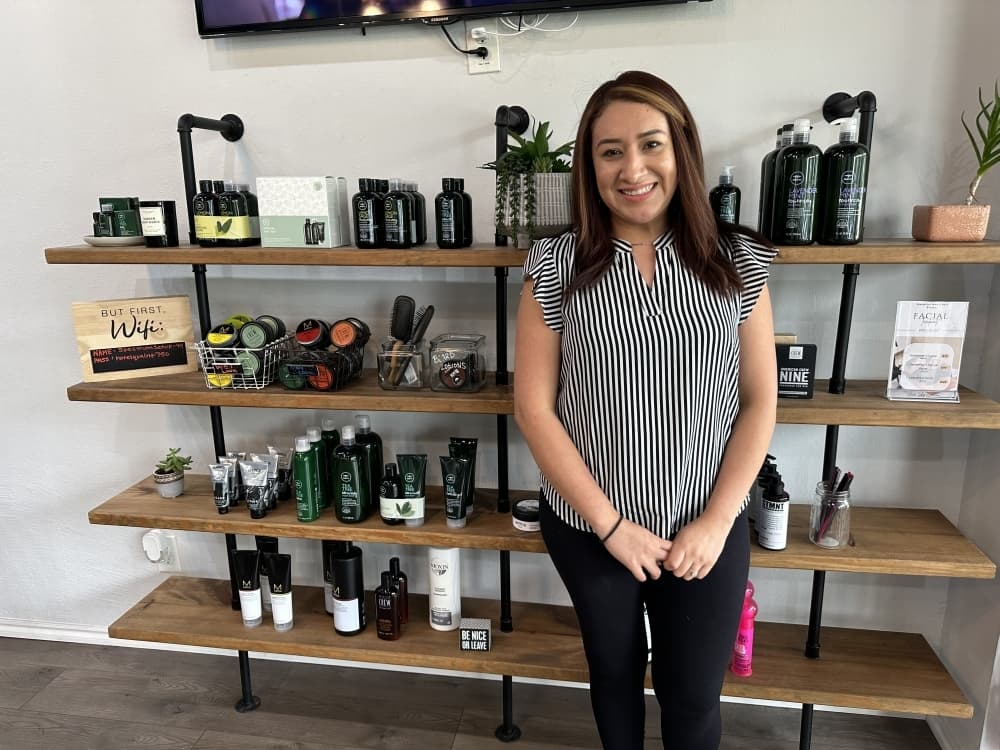 Sharpline owner Jessica Hernandez opened her studio after working as a barber at Sport Clips in Richardson. (Jackson King/Community Impact)