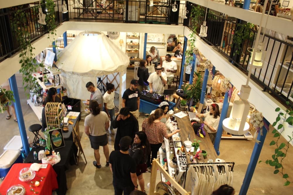 overview of the booths