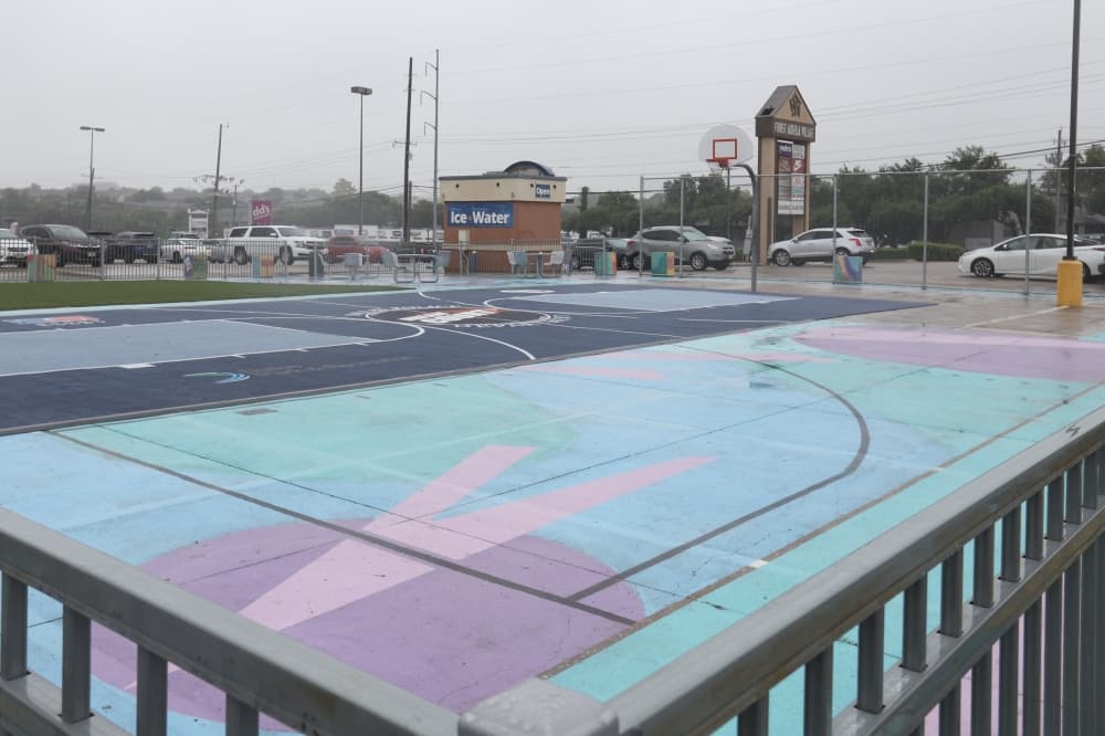 A basketball court