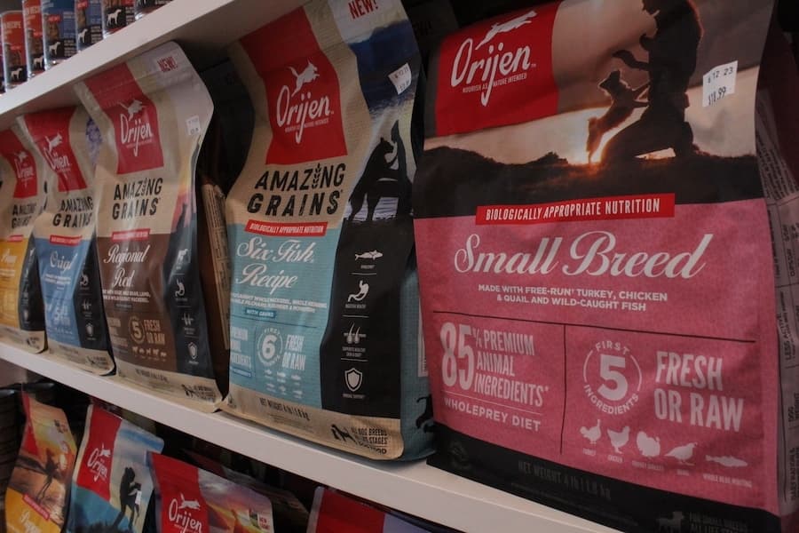 Woof Gang Bakery & Grooming shelf of dog food
