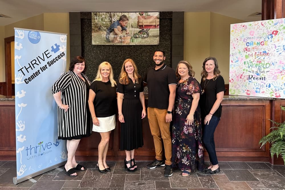 Elizabeth Goldsmith (third from the left) is the founder and president of Thrive With Autism, a nonprofit focused on helping children with autism. (Lizzy Spangler/Community Impact)