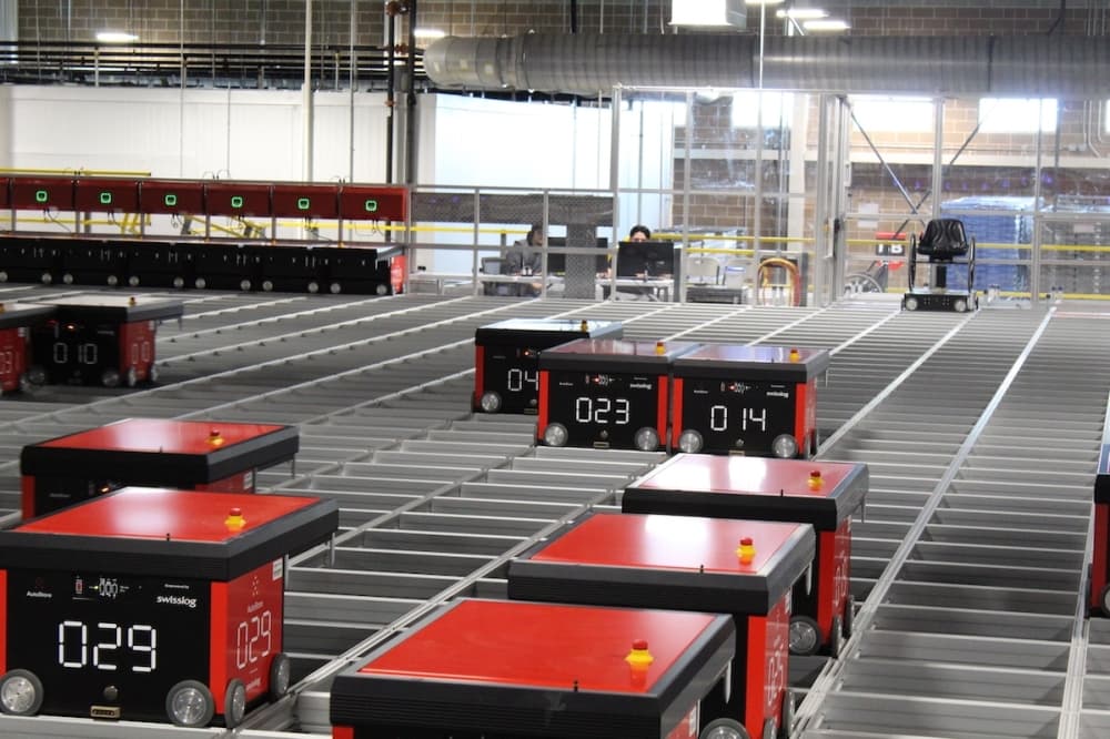 H-E-B's new e-commerce fulfillment center in Plano will utilize robotics to fill online orders. (Michael Crouchley/Community Impact)