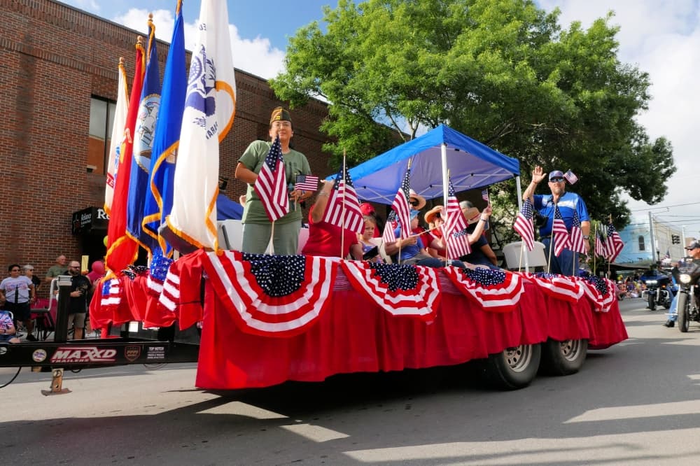 the parade outside