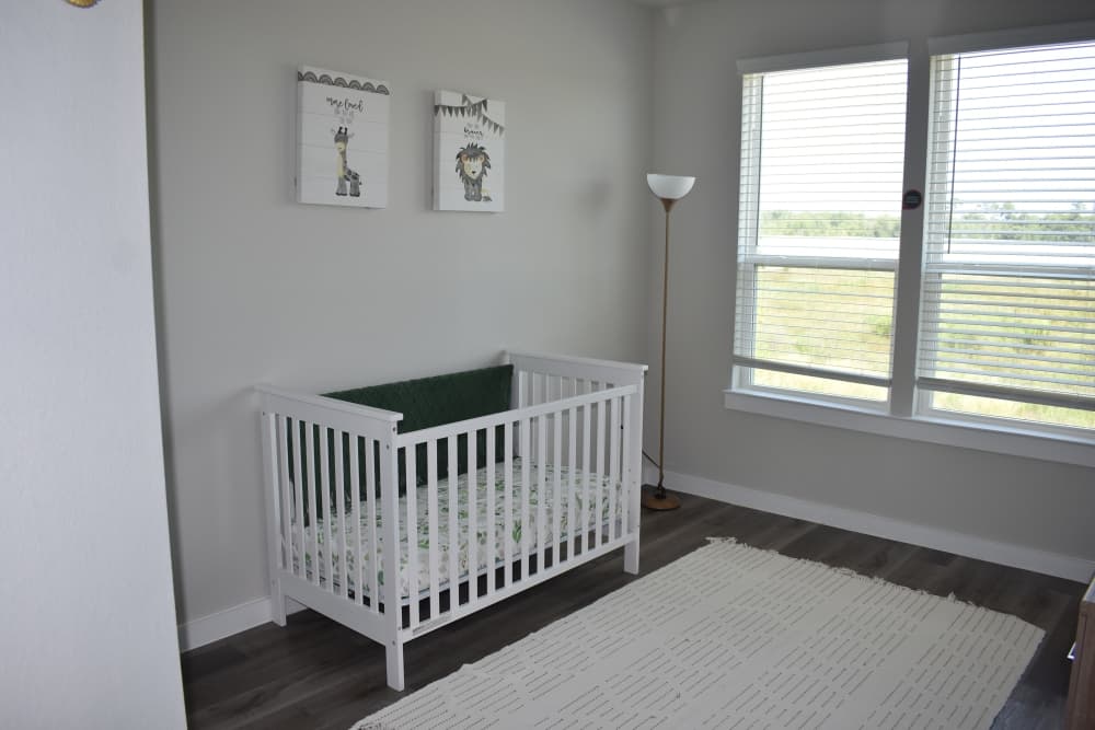 A baby's room in a model home.