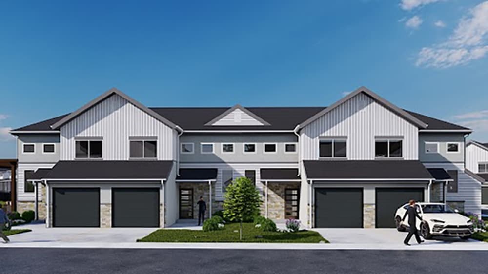 Grocapitus Investments is developing the townhomes adjacent to Mission Hill Park. (Rendering courtesy Grocapitus Investments)