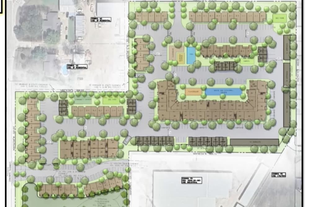 Site map of the proposed Lofts at Alma Road project