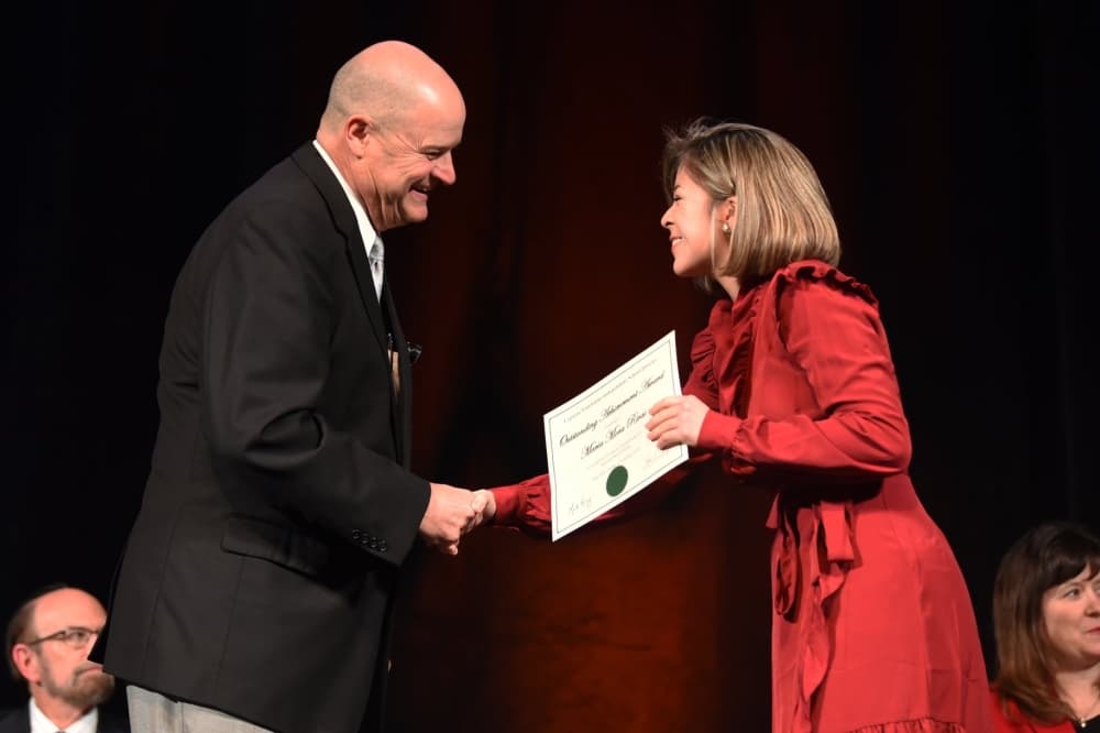 Henry recognizes National Merit Scholar honorees in 2020. (Courtesy Cy-Fair ISD)