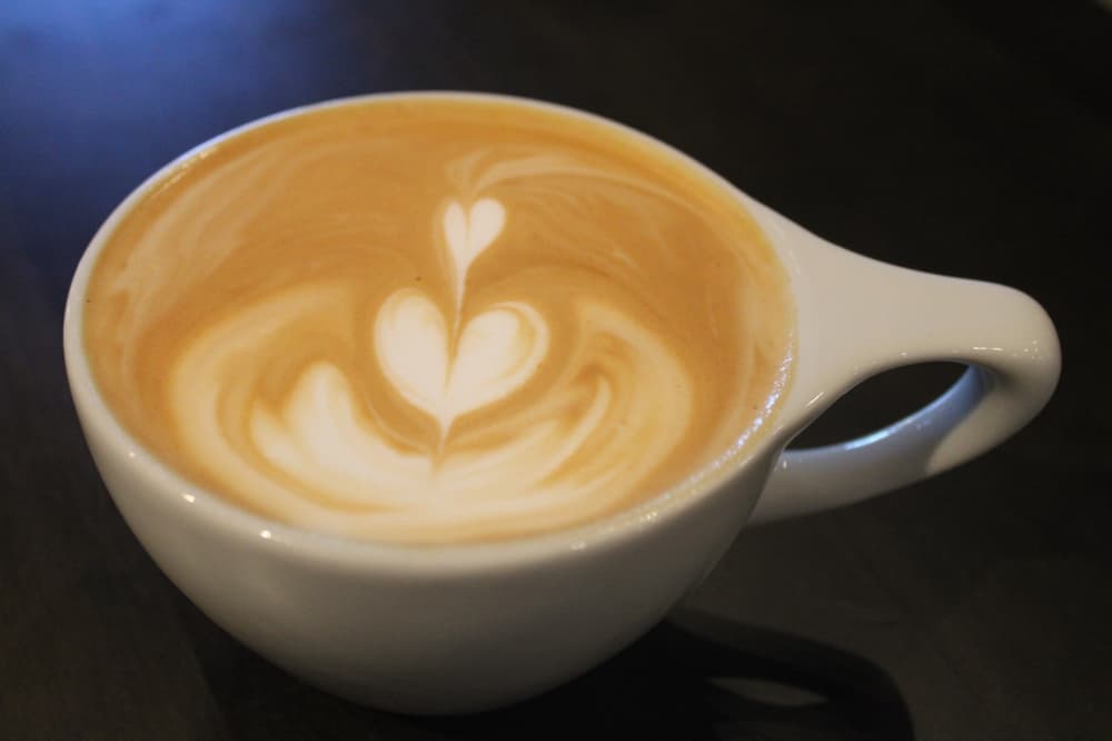 Latte art from Eiland Coffee at Canyon Creek.