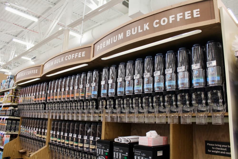 coffee aisle at H-E-B