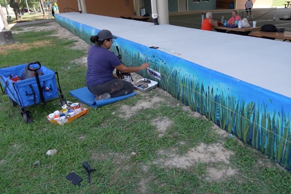League City unveils new mural at Lynn Gripon Park