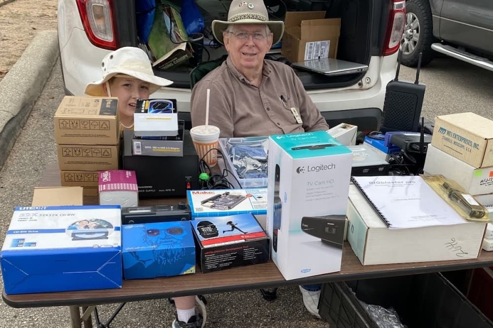 Tom O’Brien, a San Antonio Radio Club member, participates in the SARC’s 2023 Field Day event June 24 near Shavano Park City Hall. (Courtesy San Antonio Radio Club)