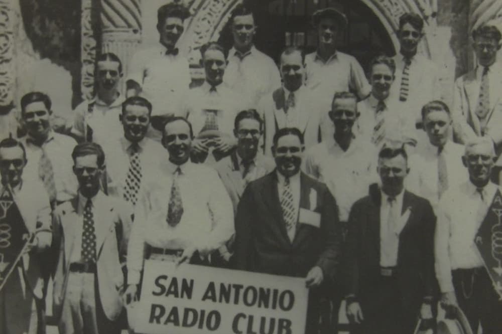 San Antonio Radio Club members pose in front of the Alamo in this undated photo. (Courtesy San Antonio Radio Club)