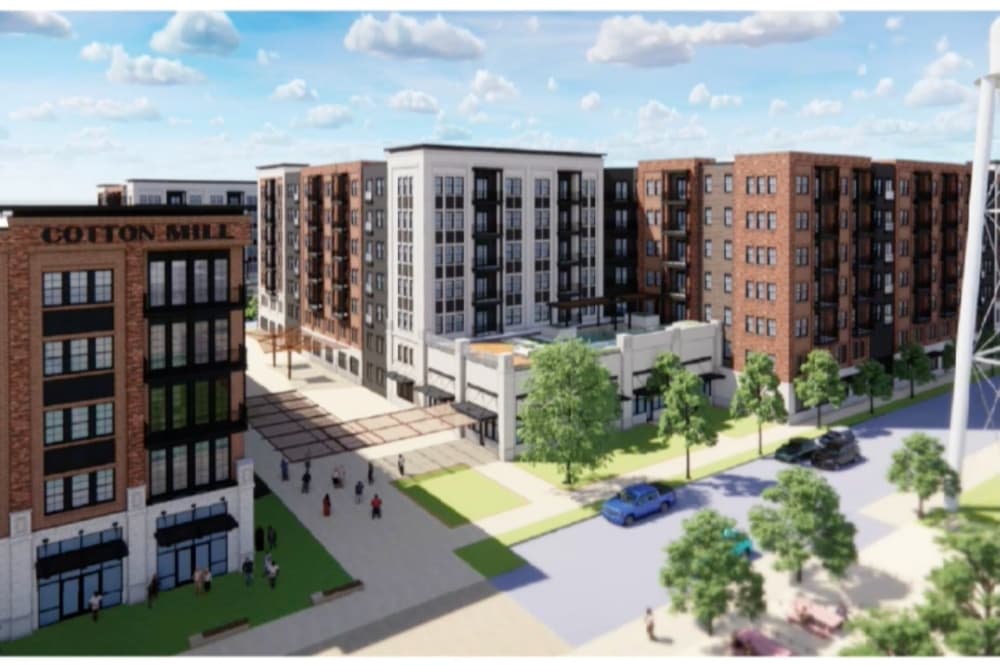 Rendering of the Cotton Mill multifamily