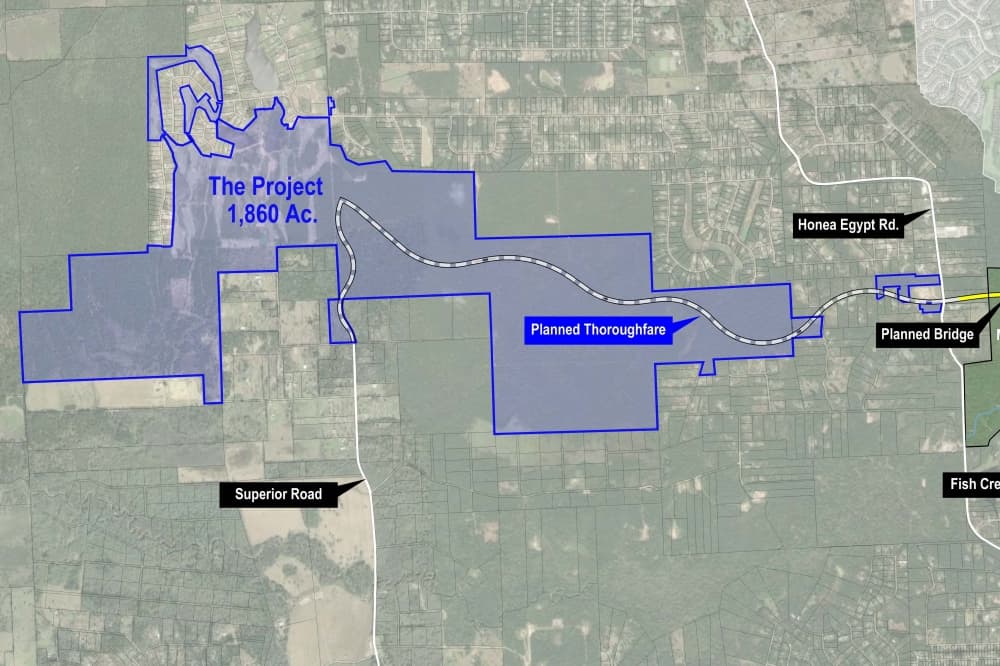 Oxland Group has purchased nearly 1,900 acres in Montgomery County with a plan to build homes. (Courtesy Oxland Group)