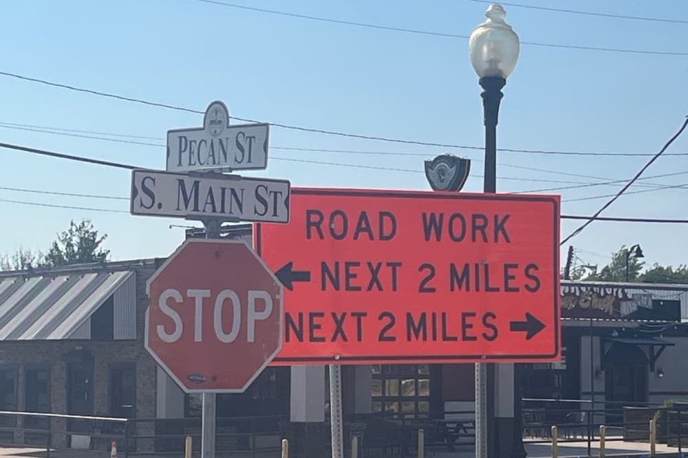 Road construction on Pecan Street in Old Town Keller started July 26