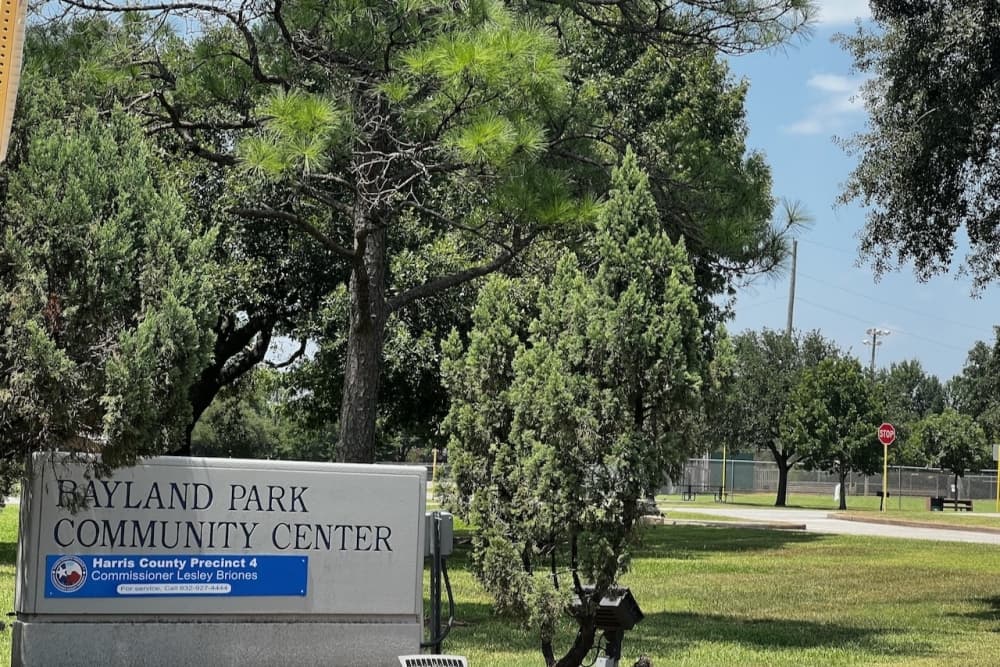 Bayland Park Community Center sign