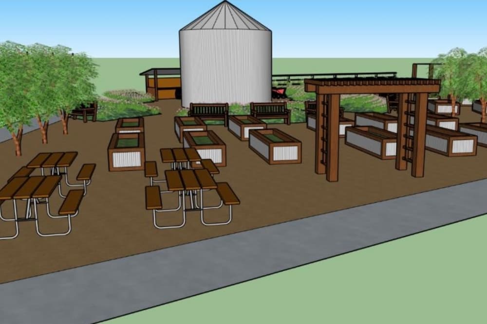 Rendering of the learning garden