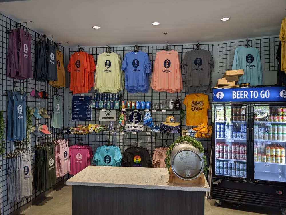 Galveston Bay Brewing has a gift shop. (Jake Magee/Community Impact)