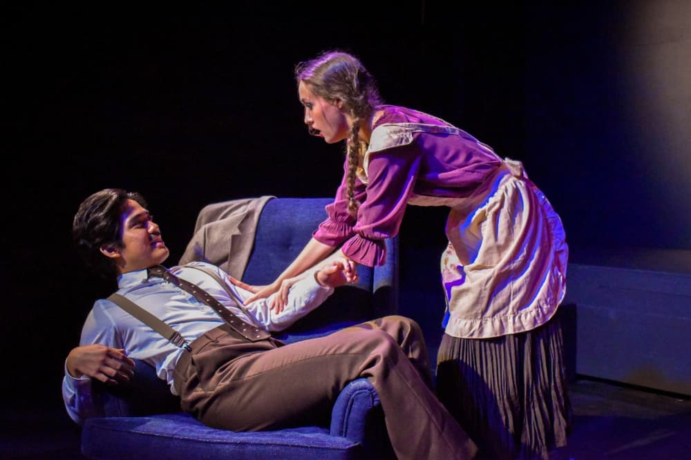 Two student actors performing 