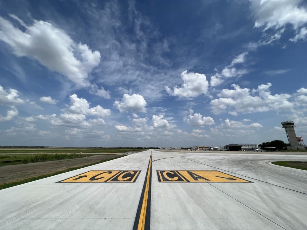 the new view on Taxiway Charlie at the airport