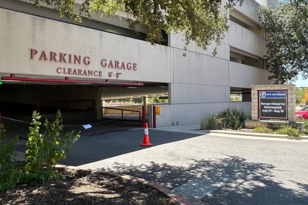Round Rock City Hall parking garage closed for maintenance through Aug. 31