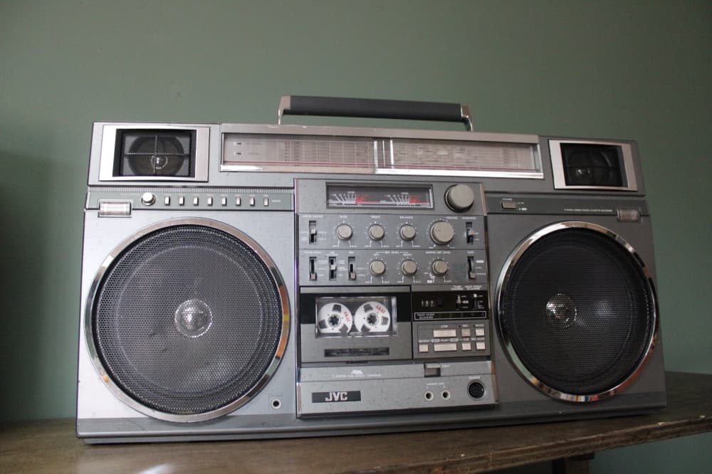 A cassette tape deck.