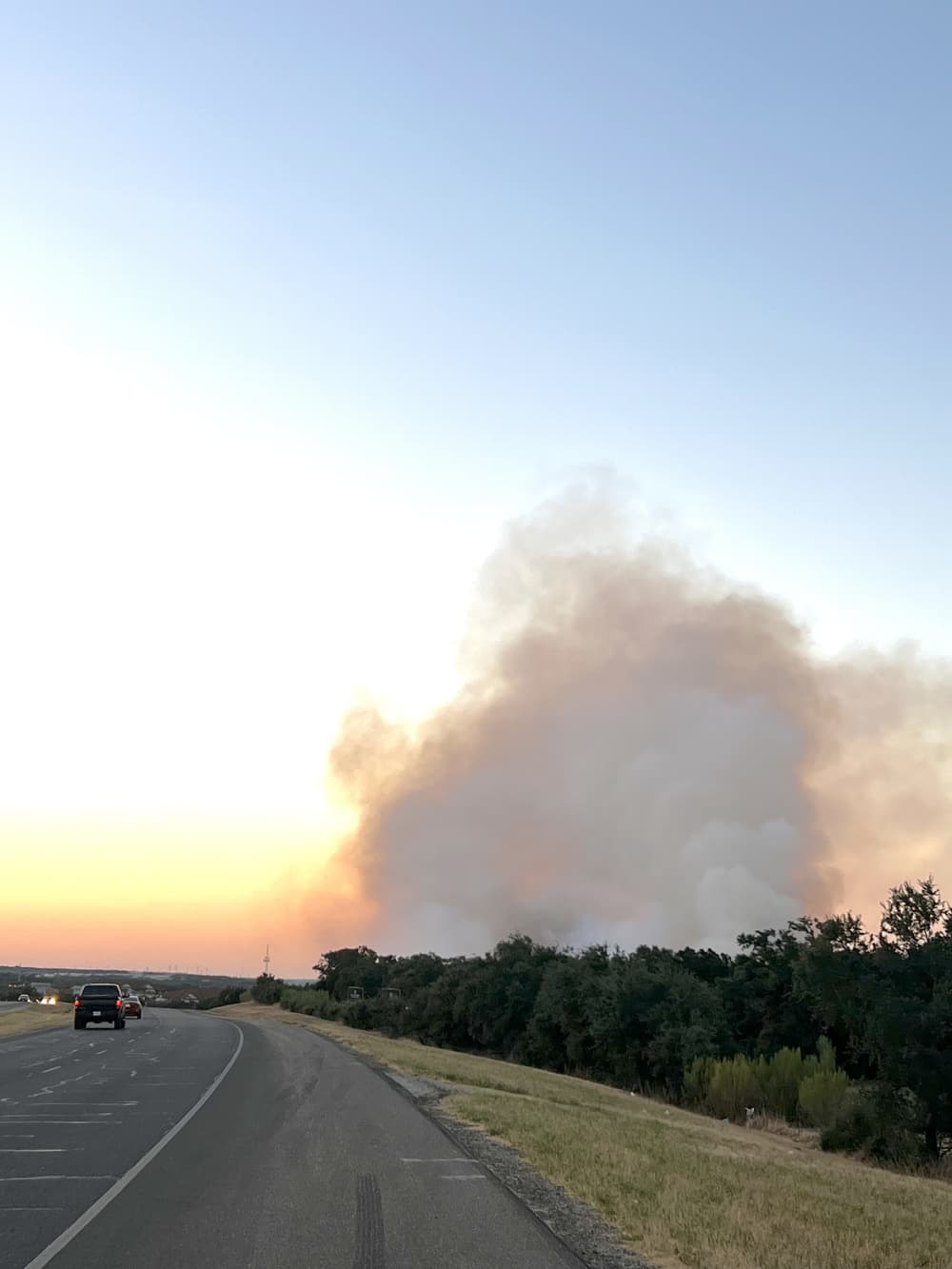 smoke in the distance 