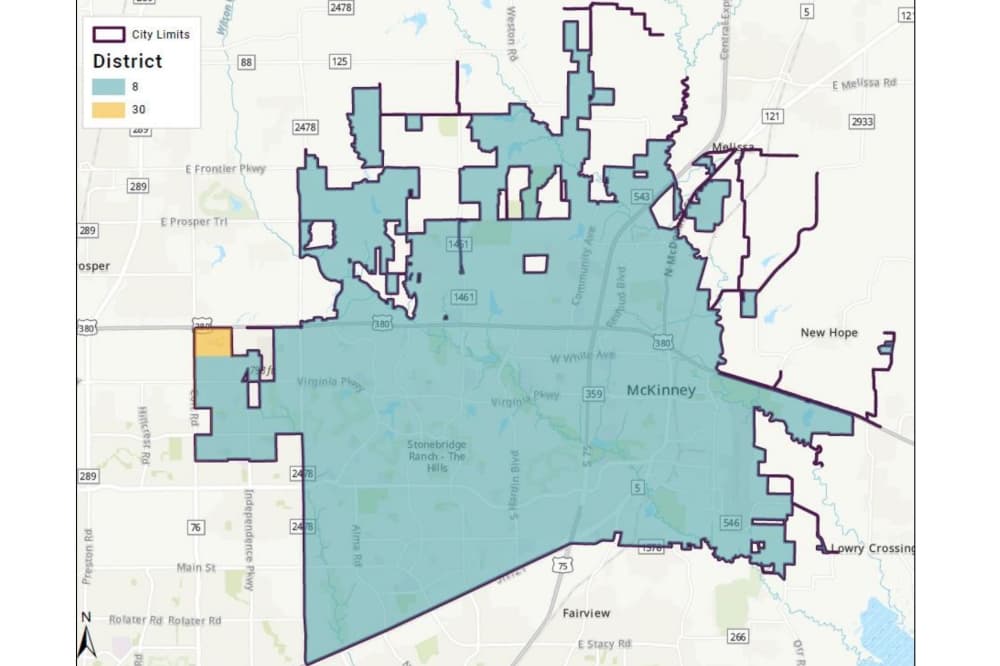 map of senate districts in mckinney