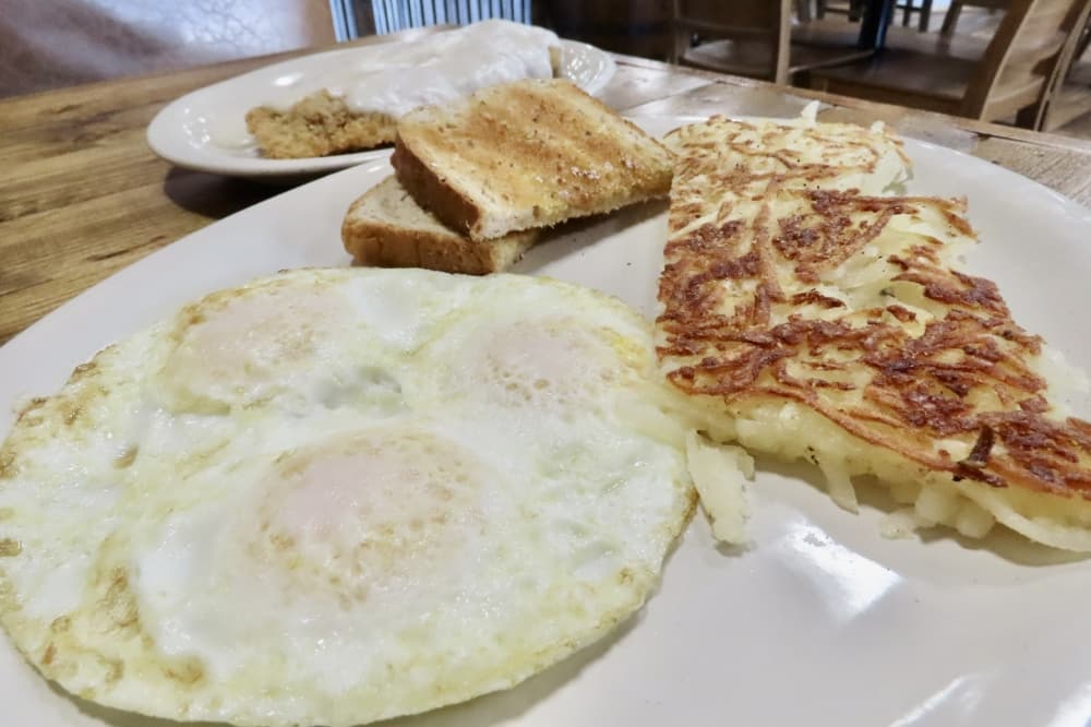 Serving of steak and eggs at Texas Star Cafe in Flower Mound. 