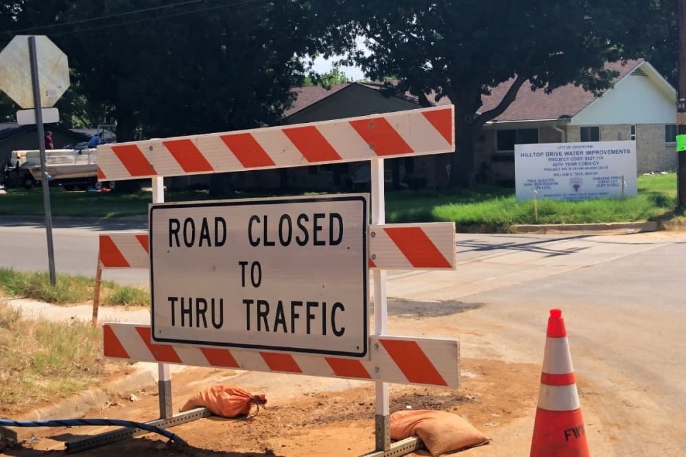 Hilltop Drive water line replacement nearing completion in Grapevine