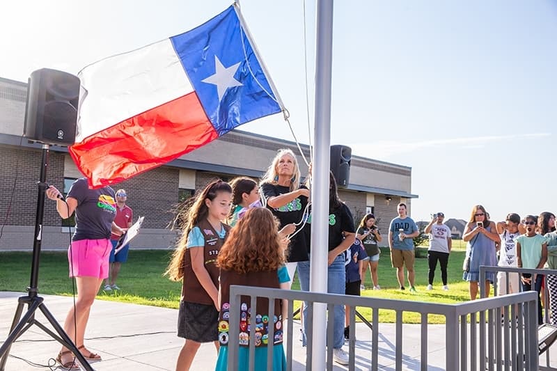 Flag raising ceremony