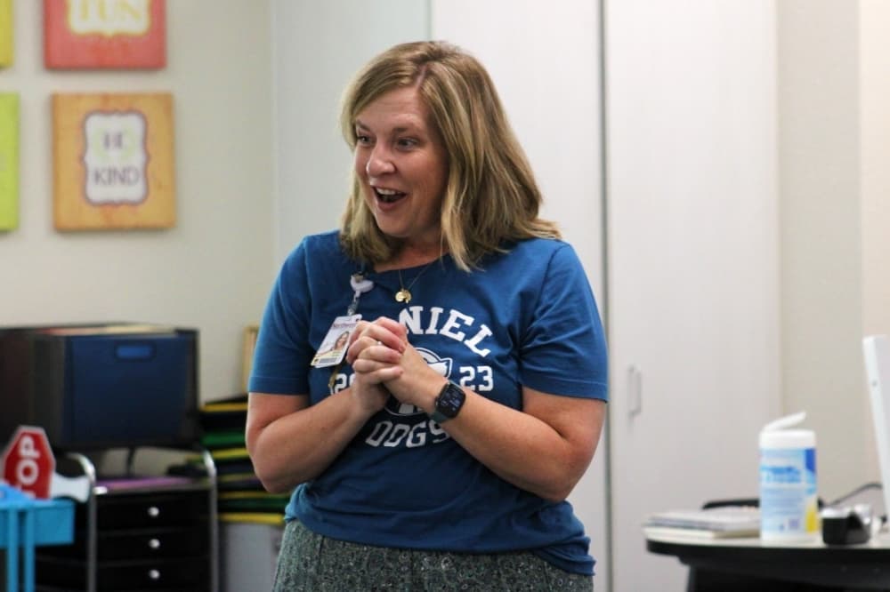 teacher in a classroom