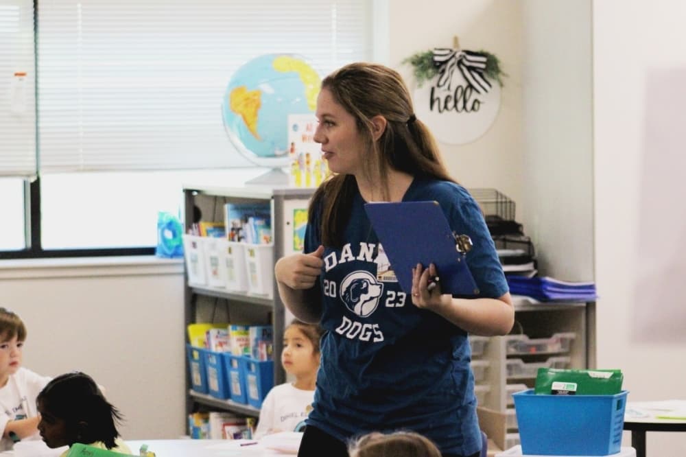 teacher speaking