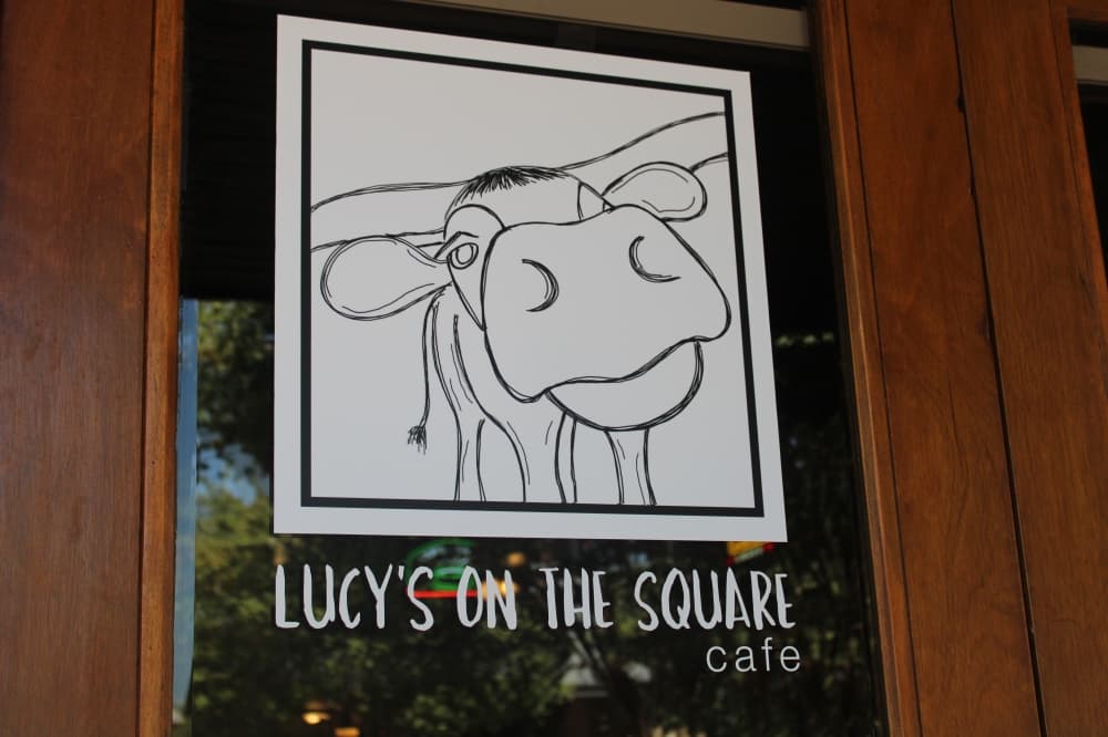 Drawing of Lucy the cow.