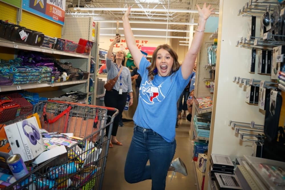 H-E-B back-to-school shopping spree