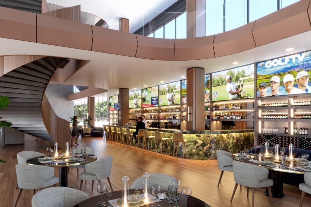 The Bays Golf Experience and Suites bar rendering