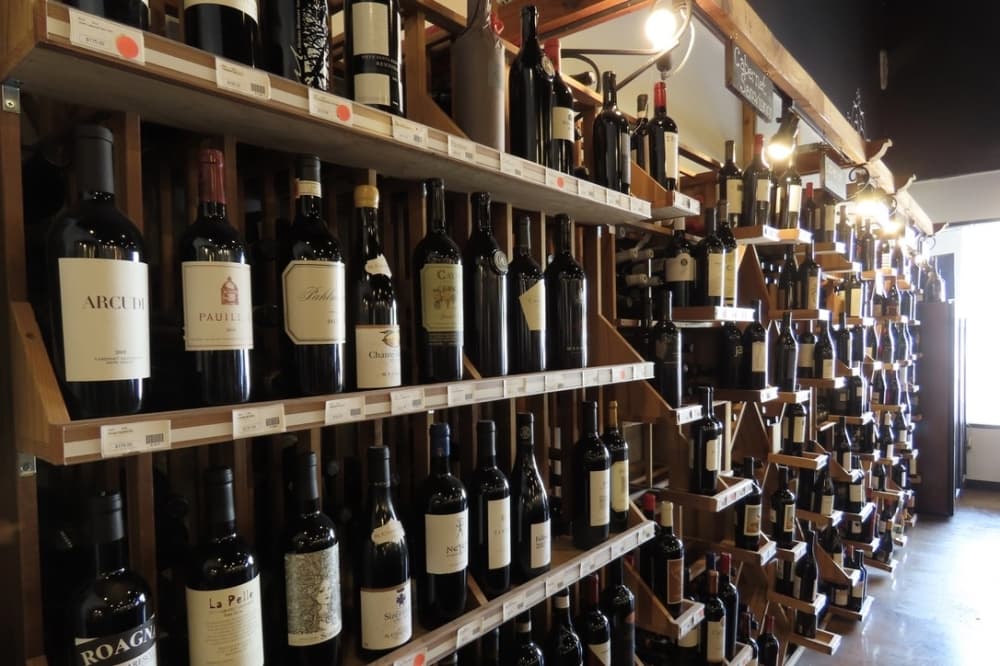 Collection of wine offered at Corner Wines & Wine Bar in Plano 