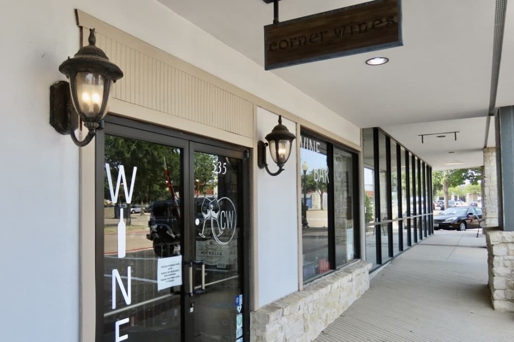 Storefront of Corner Wines & Wine Bar at 4017 Preston Road, Ste. 535, Plano
