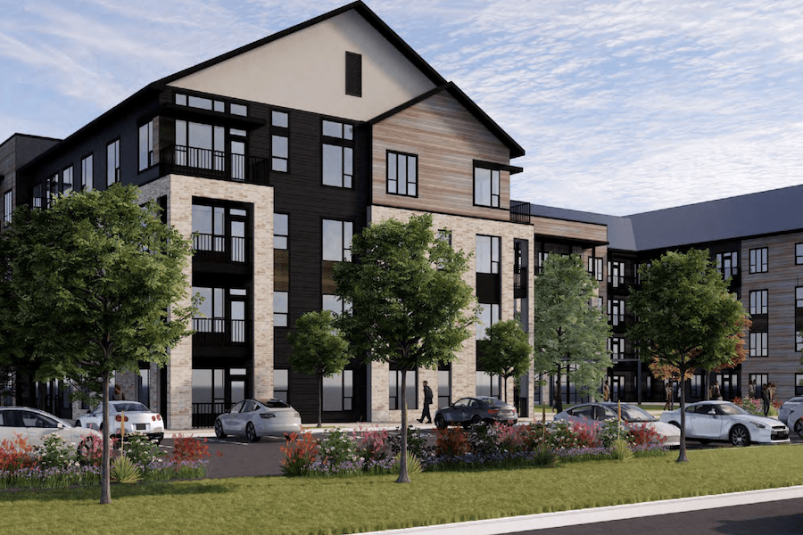 Rendering of multifamily building