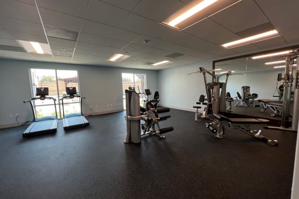 A fitness center.