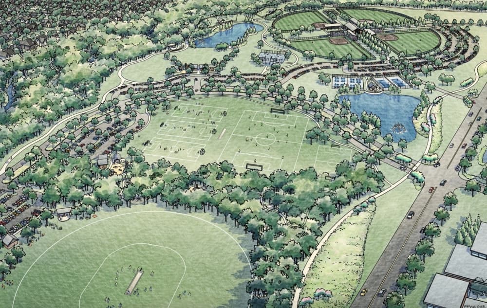 Designs for Celina’s Wilson Creek Park include pickleball courts, trails