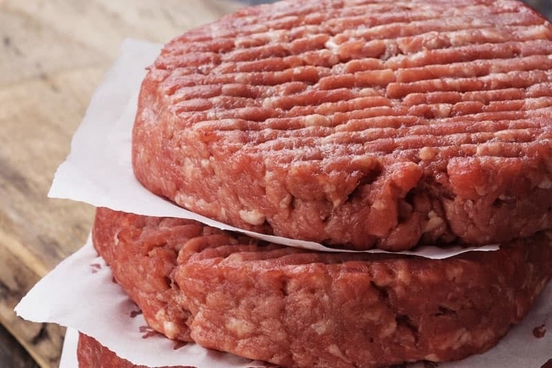 Raw brisket burgers