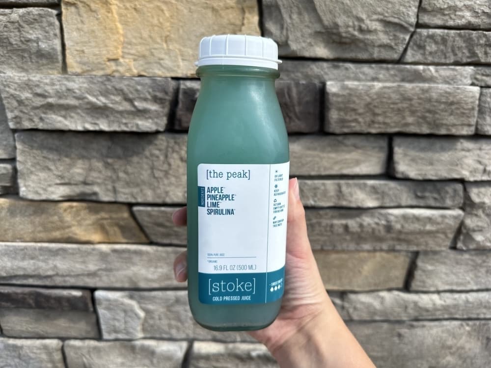 The Peak is blended juice made with apple, pineapple and lime. This juice aims to help anyone reach their “peak” performance through Bromelain, which is an anti inflammatory ingredient. (Amira Van Leeuwen/Community Impact)