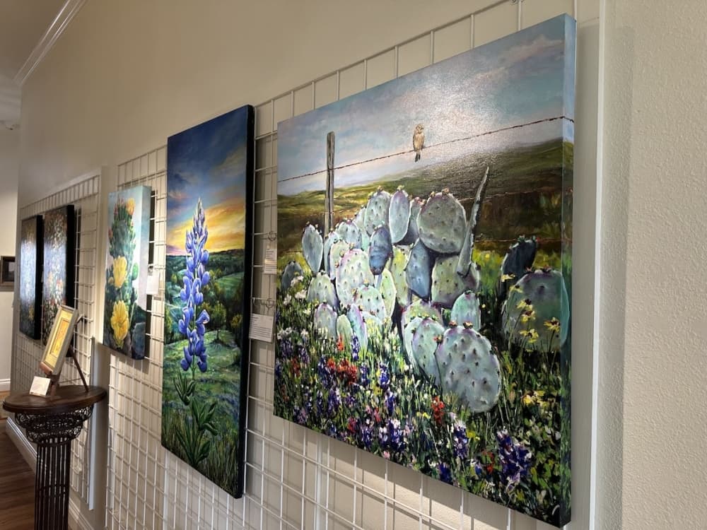 'Bird's Eye View' is an oil painting on canvas created by local artist Channe Felton. (Amira Van Leeuwen/Community Impact)