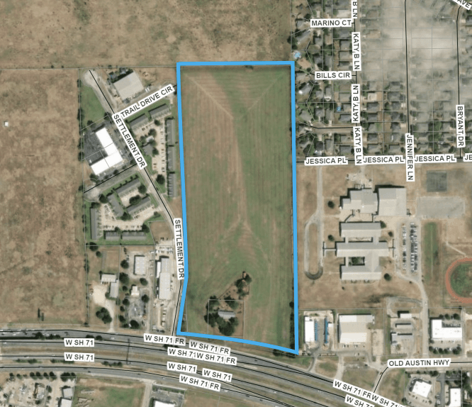 A map of an open land plot.