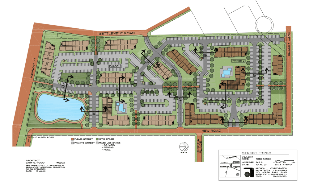 Map of apartment complex.