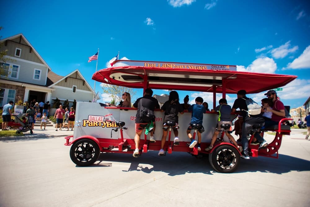 Party bike with people