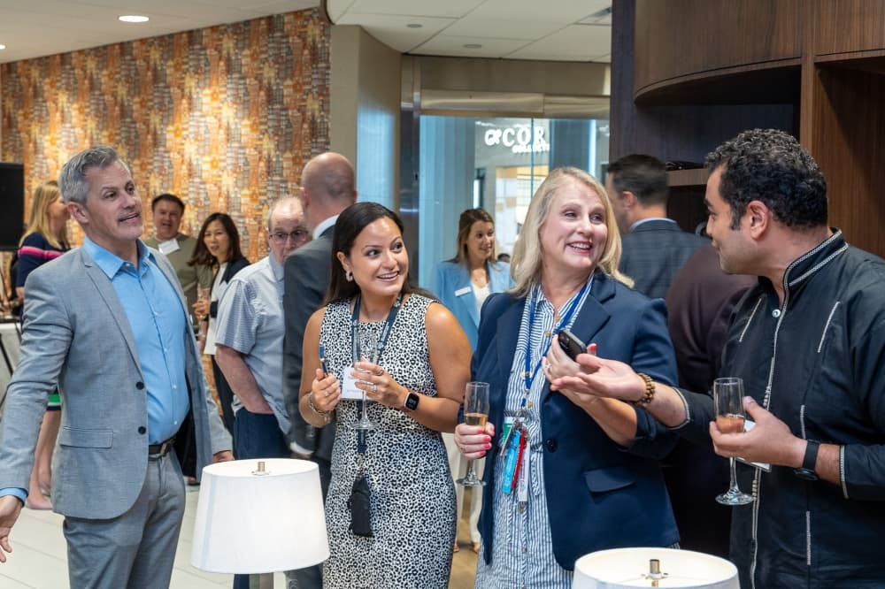 The photo shows the Sept. 14 celebration of KLM Royal Dutch Airlines reopening at George Bush Intercontinental Airport.