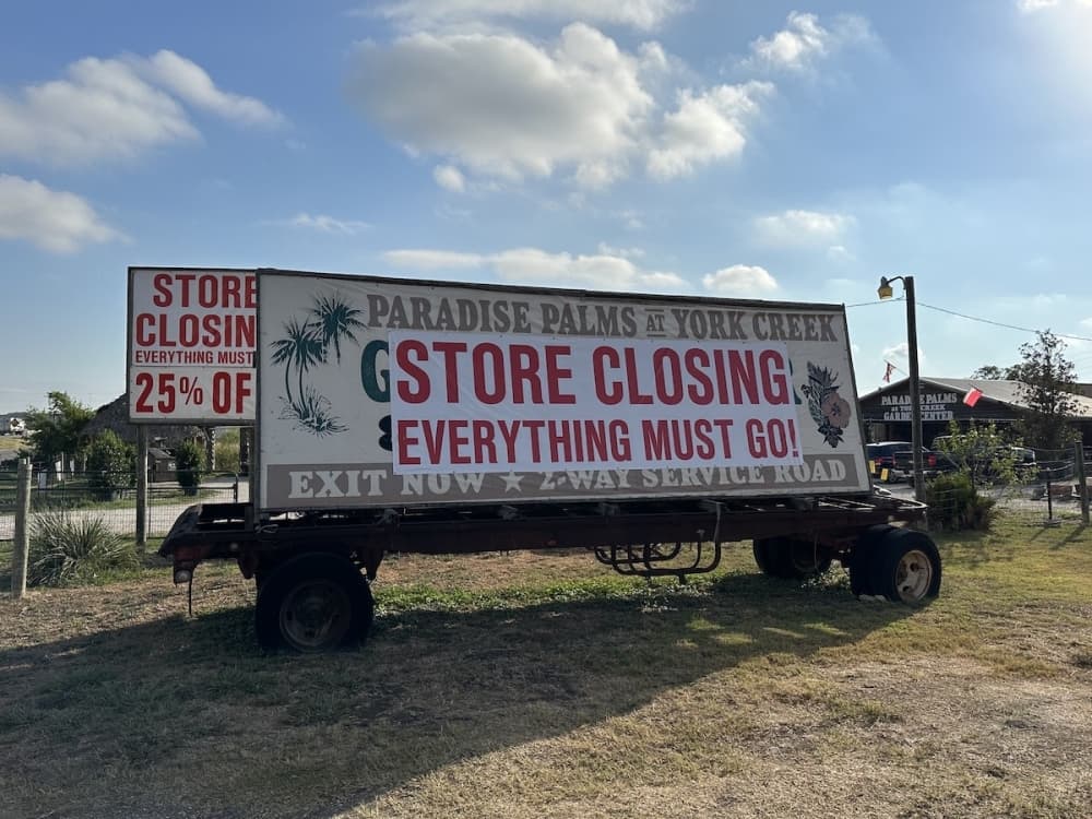 Paradise Palms at York Creek Garden Center to close in New Braunfels